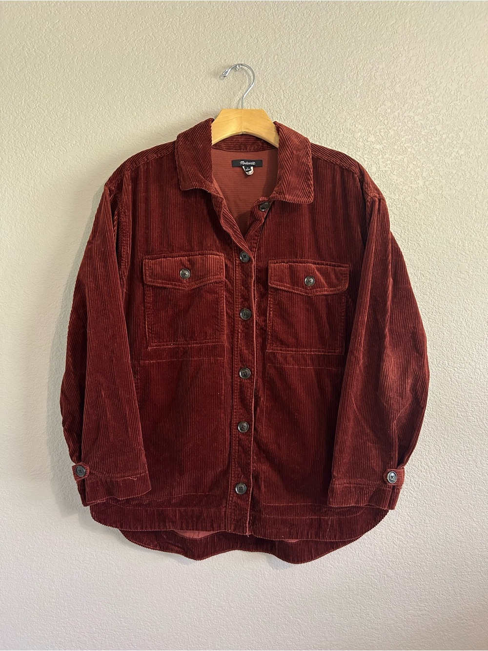 Madewell // Corduroy Oversized Yorkway Shacket - Picture 4 of 8